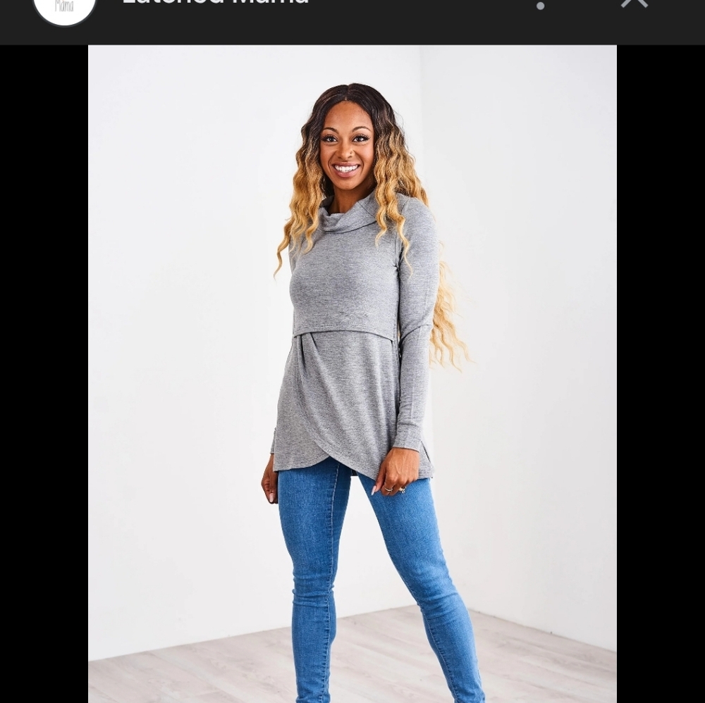 Latched Mama Grey Nursing And Maternity Hoodie